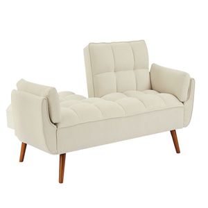 Divano Reclinabile in Lino BEIGE con Nuovo Design, Schienale Regolabile, Facile Montaggio - Product Image 5