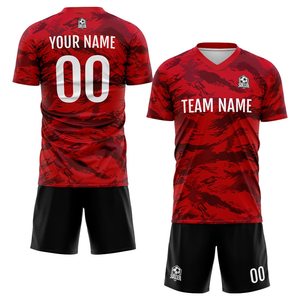 Breathable Sublimation Soccer Jerseys Custom Logo Uniforms Adults Clubs Teams High Quality Quick Dry 100% Polyester Half Sleeve - Product Image 1