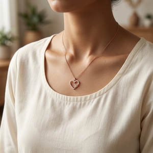 Diamants CVD cultivés en laboratoire, pendentif tendance en or 10k, 18k, 14k, charme en forme de cœur, bijoux pour mariages - Product Image 3