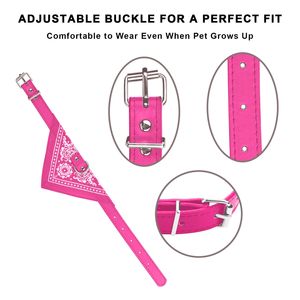 Collare Regolabile in Pelle per Animali Domestici con Bandana a Triangolo Personalizzabile – Accessorio Confortevole per il Tuo Amico Peloso - Product Image 4