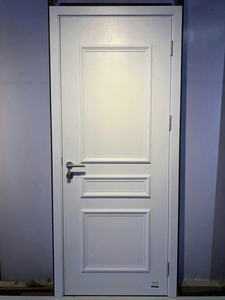 Porte intérieure DEWOO WPC à prix abordable, surface composite finie, blanche, design moderne, bois massif, insonorisée, OEM - Product Image 1