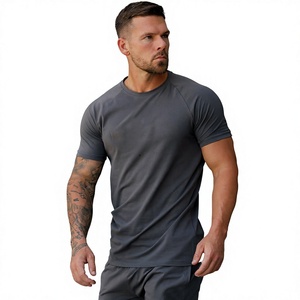 เสื้อยืดออกกำลังกายผู้ชาย ผ้าฝ้าย 95% สแปนเด็กซ์ 5% ทรงตรง สำหรับวิ่ง ฟิตเนส ยิม เล่นกีฬา ฤดูร้อน - Product Image 1