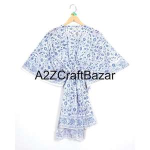 Beautiful Cotton kaftan Indian Short Kaftan Dress <b>Hippie</b> Style Maxi Women Printed Kaftan Party Wear Dress Indian Tunic - Product Image 1