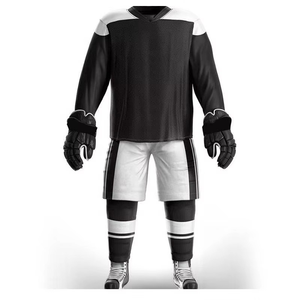 Full Customized Logo Printed Ice Hockey Uniform Sets 100% Polyester Breathable Quick Dry Wholesale Custom Design Full Sleeves - Product Image 6