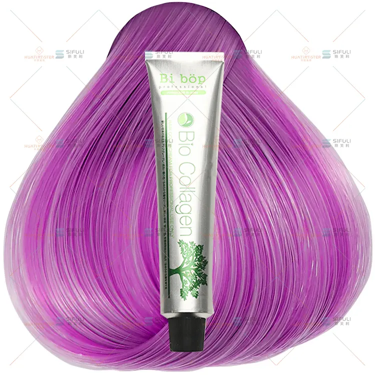 Huati Sifuli Bibop 100 ml Ammoniakfreies Haar blaues blondes Farbstoff lila rosa silber rot Farbe Creme professionelle Salonverwendung dauerhaft