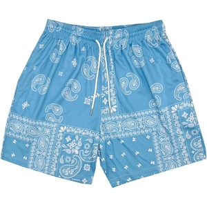 Shorts de sport respirants pour homme, style basket, en maille paisley, légers, pour l'été - Product Image 4