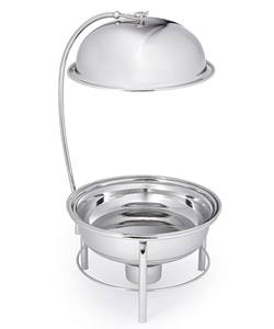 Calentador de Comida Redondo de Acero Inoxidable de Lujo al por Mayor para Buffet, con Tapa de Cúpula Suave y Polvo Antimanchas - Product Image 1