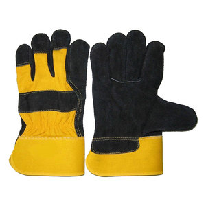 Leather Work <b>Gloves</b> Real Leather Working <b>Gloves</b> Outdoor Protective Heavy Duty Anti-Slip Cut Resistant Leather Working <b>Gloves</b> - Product Image 2