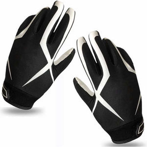 Guantes de Fútbol Americano de Cuero de Alta Calidad, Diseño Personalizado, Antideslizantes, Resistentes al Viento, Dedos Completos, Ligeros, Servicio OEM al por Mayor - Product Image 4