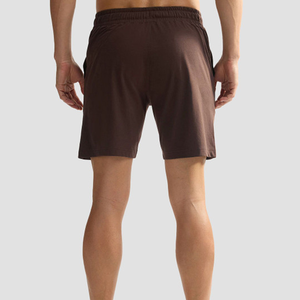 Shorts décontractés d'été pour hommes 100% coton, taille mi-haute, fermeture à cordon, séchage rapide, respirant, couleur unie, haute qualité, logo personnalisé OEM - Product Image 4