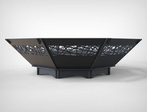 Barbecue à bois en acier avec logo personnalisé, foyer extérieur pour le camping, la cuisson, les smores et la cuisine en plein air - Product Image 6