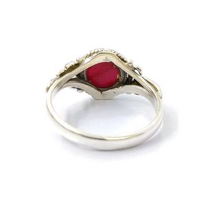 Handmade Pink Round-Cut Ruby Ring <b>Solid</b> 925 <b>Silver</b> Designer Collection Jewelry Wholesale JAIPUR <b>SILVER</b> - Product Image 4
