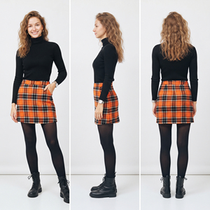 Plaid Mini <b>Skirt</b> Women Casual Straight Fit Soft Woven <b>Skirts</b> Autumn Style With Pocket Regular Waistline Mini <b>Skirts</b> Women - Product Image 5