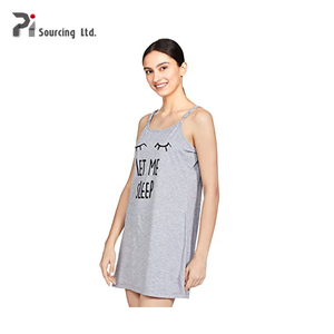 Servicio OEM, Nueva Llegada, Camisón Sexy para Mujer, Top de Tirantes, Tejido Suave, Cintura Elástica, Verano, Logotipo Frontal, Exportación - Product Image 2