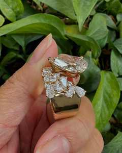 Anillo Abierto de Plata de Ley 925 con Circonita Cúbica en Forma de Pera, Anillo de Boda, Aniversario, Compromiso, para Mujer - Product Image 5