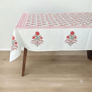 Indian Handmade Cotton <b>Table</b> Cloth Beautiful Hand Block Printed Cotton <b>Table</b> <b>Cover</b> for Wedding <b>Table</b> Cloth for Sale - Product Image 1