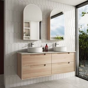 Mueble de Baño de Madera de Lujo JY Project, Personalizado, Moderno, RTA, de Madera Contrachapada, con Doble Lavabo, Resistente al Agua y Ecológico - Product Image 5