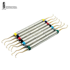 ชุดเครื่องมือขูดหินปูน F.J.INTERNATIONAL รุ่น New Periodontal Gracey Curette Set FJI-3894 7 ชิ้น บรรจุในแพ็คพลาสติกใส สีเงิน ด้ามจับแบบกลวง ออกแบบตามหลักสรีรศาสตร์ ใช้งานด้วยมือ - Product Image 1