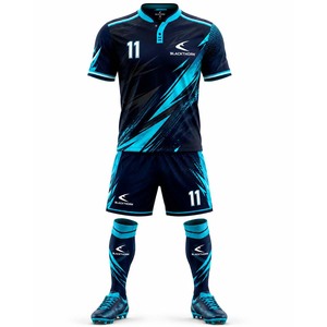 Conjunto de Uniforme de Fútbol para Hombre Blackthorn, Manga Corta, Cuello en V, Absorbe la Humedad, 100% Poliéster, Estampado Geométrico, para Adultos, Todas las Temporadas - Product Image 1