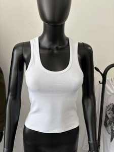 Débardeurs pour femmes de haute qualité, durables, élégants, sans manches, en tissu extensible, vêtements décontractés, grande taille, débardeurs en coton/spandex - Product Image 4