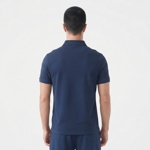 Polo de golf à manches courtes en coton uni de haute qualité pour hommes, logo brodé personnalisé, taille standard, t-shirt polo - Product Image 3