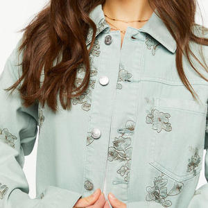 TIXAY SPORTS Women Regular Blue Stonewashed Printing Patch <b>Coat</b> Streetwear Ladies <b>Denim</b> Jacket Unisex Hot Sale Spring - Product Image 6