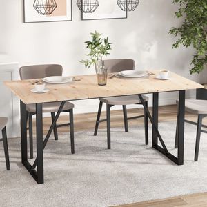 Ensemble de 3 plateaux de table en bois de pin naturel massif, de taille moyenne, durables, pour tables à manger - Product Image 1