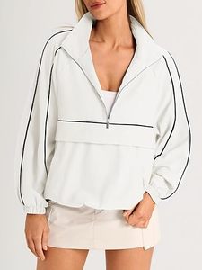 Quarter Zip Pullover Women UPF 50+ <b>Lightweight</b> Windbreaker <b>Jacket</b> <b>Running</b> Hiking Outdoor Pullover with Pocket - Product Image 5