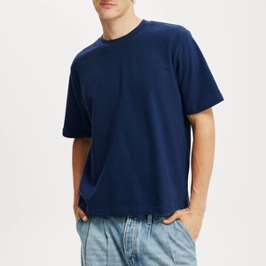 T-shirt court pour homme, dernier design, personnalisable, en coton tricoté de haute qualité, manches courtes, broderie, vente en gros - Product Image 1