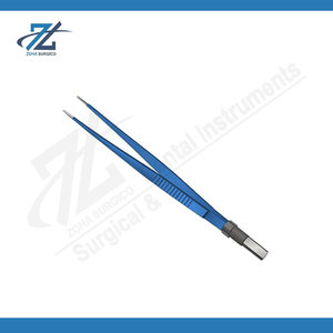 High Precision European Straight Bipolar Forceps 1.5mm Insulated Reusable Medical <b>Instrument</b> for <b>Neurosurgery</b> and ENT Surgery - Product Image 5