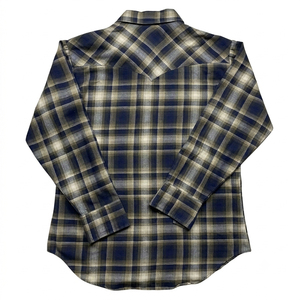 Chemises en flanelle de polyester/coton tricotées décontractées avec logo personnalisé orange XS-5XL pour hommes - Product Image 2
