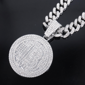 Moissanite Diamond Pendant Cuban <b>Chain</b> Necklace 925 Silver <b>Iced</b> <b>Out</b> Hip Hop Jewelry Luxury Gift for Men Women - Product Image 4