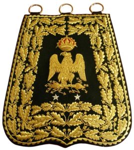 Badge de sabretache de luxe brodé, insignes de blazer à coudre, badges de sabretache napoléoniens brodés à la main - Product Image 1