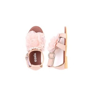 OZKIZ Korean Kids Premium Sandals F02 Open Toe Flower <b>Decoration</b> Breathable Polyester for 2-7 Years <b>Summer</b> Fashion Wholesale - Product Image 1