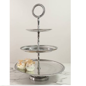 Customized Size Golden Designer Metal Cake Stand Classic Stylish New Metal 2 Tier Cake Stand At Wholesale Price - Product Image 6