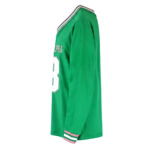 T-shirt vert à manches longues pour femme, style sport, haut décontracté, vêtement athlétique, motif lettres, tee-shirt tendance, confortable au quotidien - Product Image 2