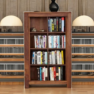 Estanterías tradicionales de madera maciza hechas a mano, muebles ajustables y duraderos para el hogar para sala de estar y uso escolar - Product Image 1