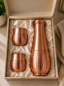Botella de Agua de Cobre Puro Ecológica de Alta Calidad con Tapa Antiderrames, Diseños Elegantes, Color Personalizado, Empaque de Regalo Premium - Product Image 4