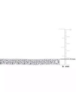 Lab Grown White <b>Sapphire</b> <b>Tennis</b> <b>Bracelet</b> ( 4-1/4 ct. t.w.) in Sterling Silver (Also Available in 18k Gold Plated over Sterling S - Product Image 5