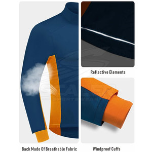Veste de cyclisme personnalisée pour homme avec tissu à séchage rapide, fermeture éclair intégrale, manches longues, service OEM pour le cyclisme sur route - Product Image 5