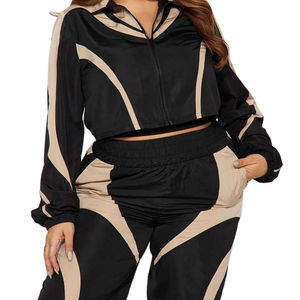 Ensemble 2 pièces personnalisé léger pour femme, respirant, imprimé, coupe-vent de printemps, pantalon de survêtement en nylon respirant 2026 - Product Image 2