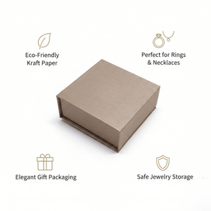 Custom Pink Kraft Jewelry Packaging Boxes | Small Wholesale Paper Gift Boxes for <b>Rings</b>, Necklaces & Affordable <b>Storage</b> Solution - Product Image 5