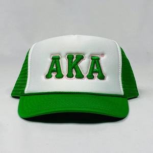 AKA White Green Hat Embroidered Letter Baseball <b>Cap</b> Two Tone Adjustable Cotton Headwear Casual Fashion <b>Vintage</b> Style <b>Cap</b> for Men - Product Image 6