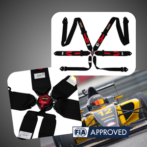 Arnés de Seguridad para Automóviles de Competición, Certificado por la FIA, Cinturón de 6 Puntos con Cierre de Leva, para Proveedores Mayoristas de Piezas de Carreras - Product Image 1