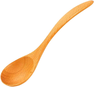 Ensemble de 4 louches en bois naturel écologiques - Ustensiles de cuisine durables, légers, compatibles micro-ondes et four, pour cuisiner et servir - Product Image 3
