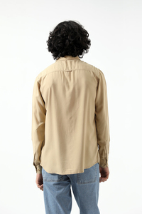 Camisa de Hombre de Última Moda, Corte Regular, Manga Tres Cuartos, Cuello Clásico, Satén, Verano, Estilo Vintage, Casual, para Negocios - Product Image 6