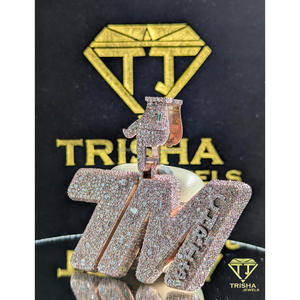 Pendentif Moissanite Diamant « 7M CHRIS » en Argent Sterling 925 Personnalisé, Sertissage Glacé, Collier Hip Hop avec Attache Manuelle, Bijoux par Trisha Jewels - Product Image 3