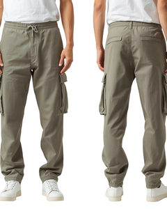 Pantalones Cargo Jogger Ligeros de Verano para Hombre, Transpirables, de Mezcla de Algodón, con Múltiples Bolsillos, Estilo Casual, Holgados, para Playa - Product Image 3