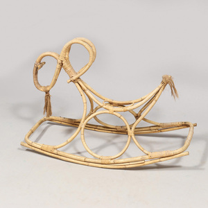 Jouets à chevaucher en rotin pour enfants, chaise à bascule en forme de chèvre, jouet naturel de la plus haute qualité, animaux à bascule - Product Image 1
