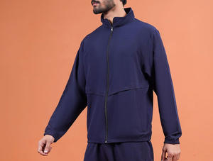 Survêtements de sport pour hommes de qualité supérieure, imprimés sur mesure, avec fermeture éclair, en microfibre coupe-vent et nylon - Product Image 2